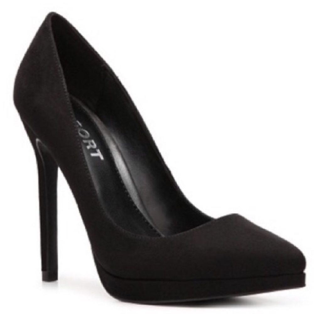 Tanzy D Black Suede Pump Stilettos by Report 👠